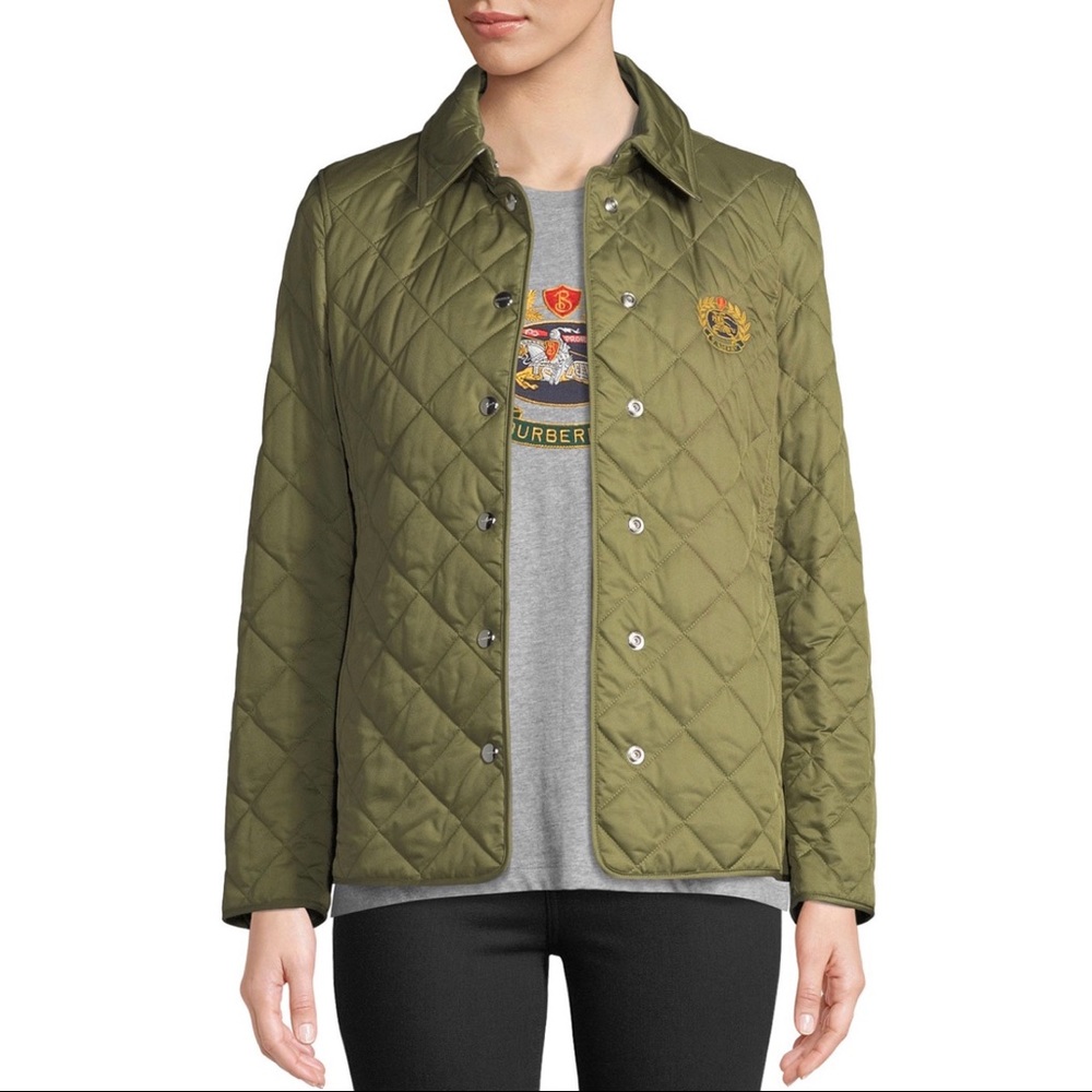 Burberry London Frinton Quilted Crest Coat Jacket
